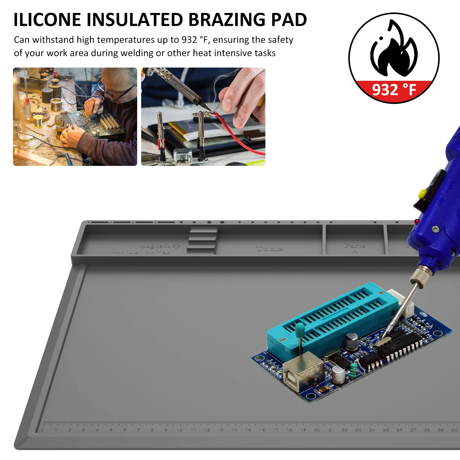 Soldering Station Mat Silicone - Electronics Repair Workstation recension och pris