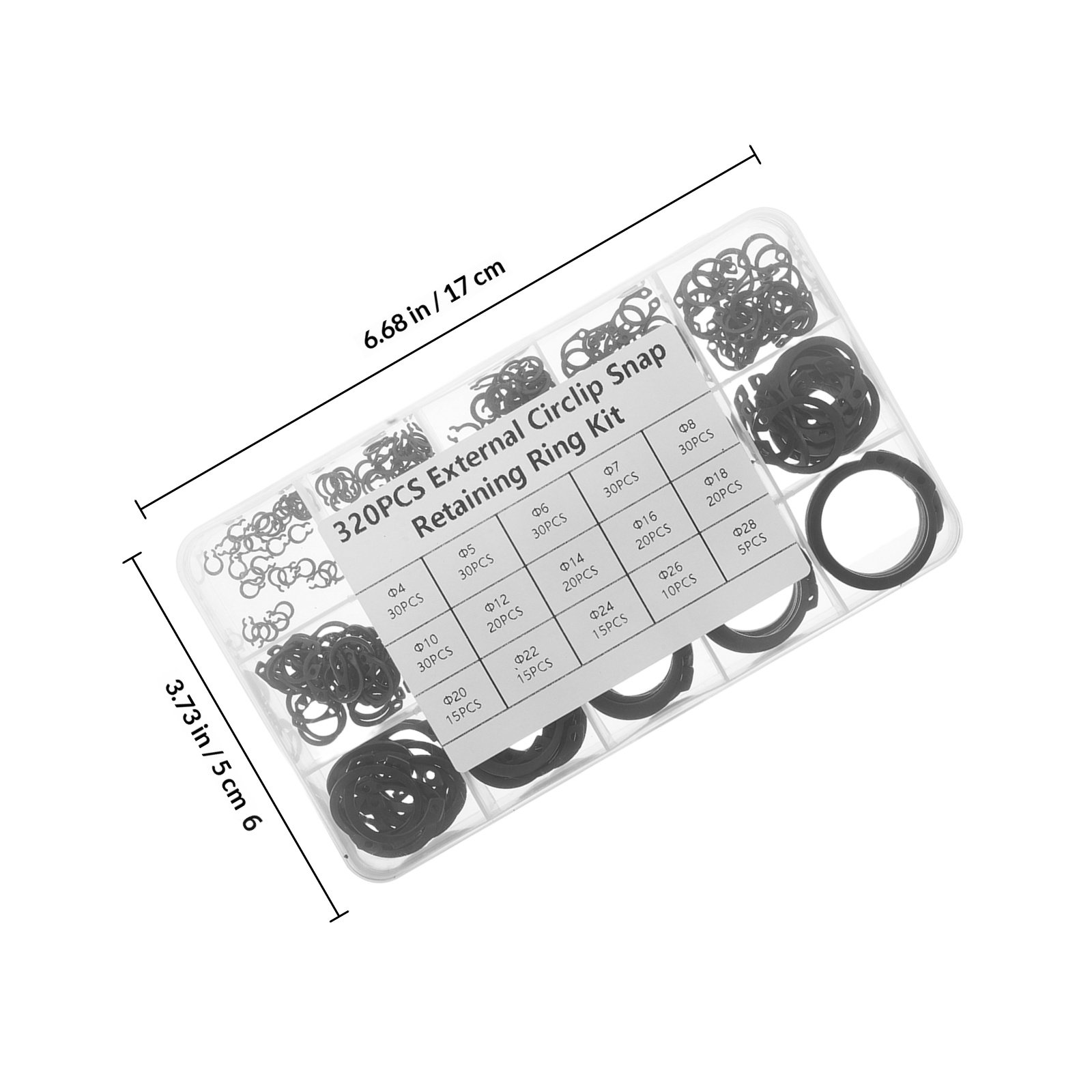 320Pcs Retaining Rings Assortm - Electronics Repairing recension och pris